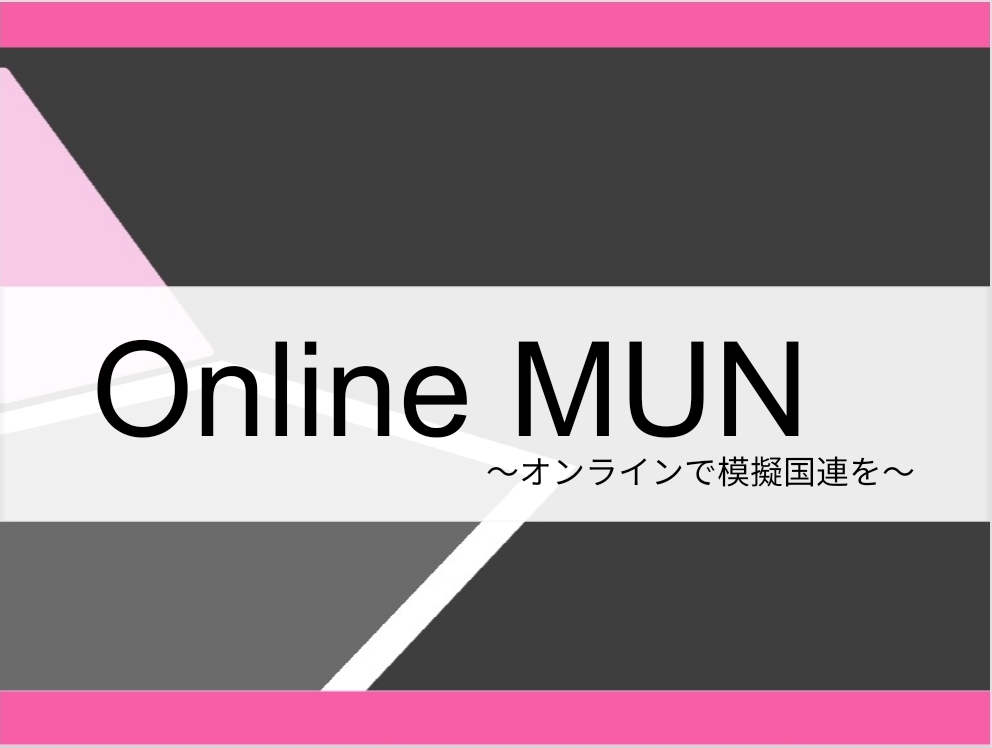 【主催者執筆！！】Online MUN~オンライン模擬国連~
